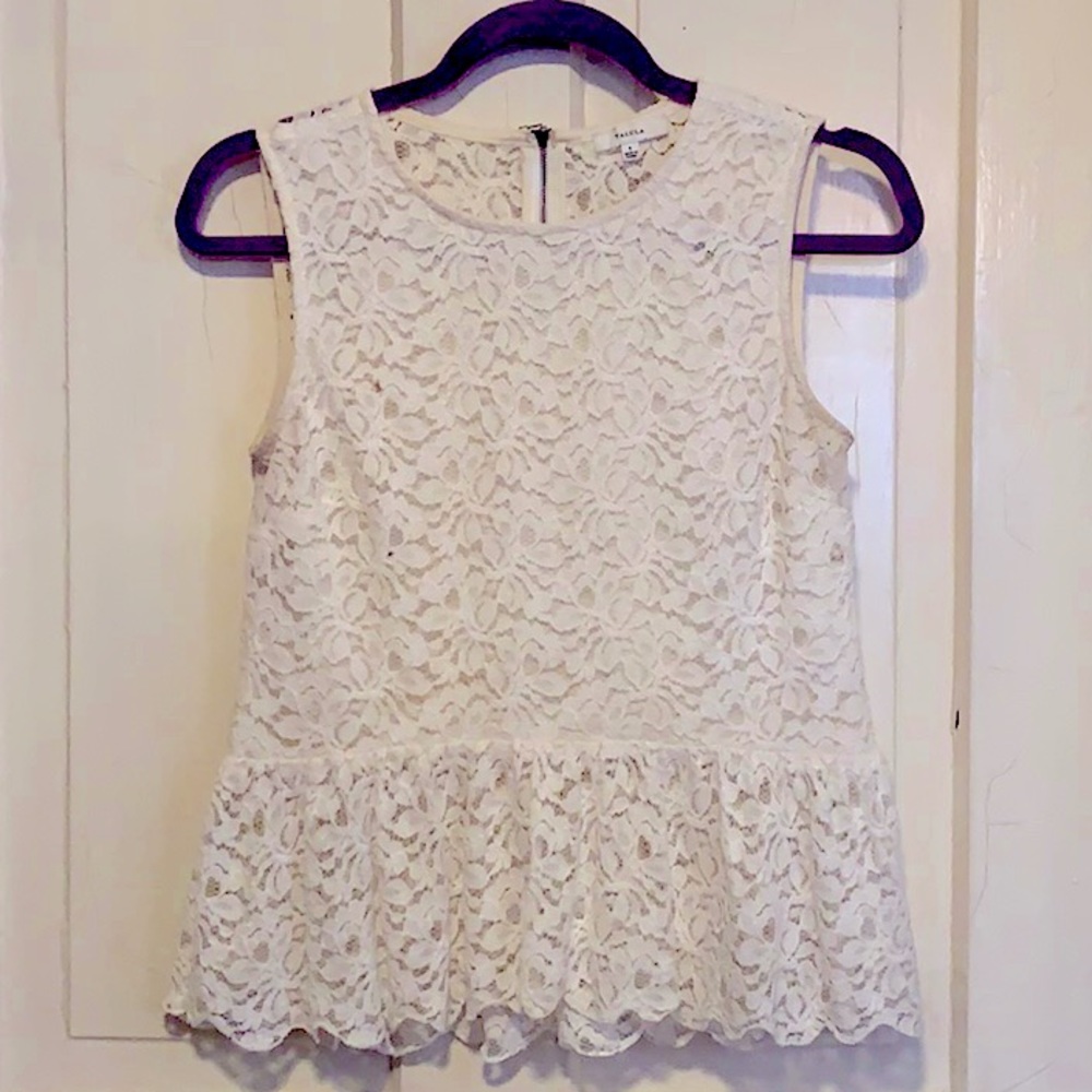 Talula lace peplum tank top